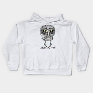 owl with snowdrop Kids Hoodie